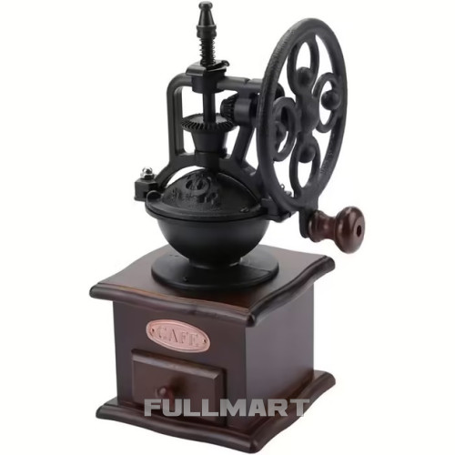 Кофемолка ручная деревянная Ретро Vintage Coffee винтажная антикварная для кофе, перца (Польша)